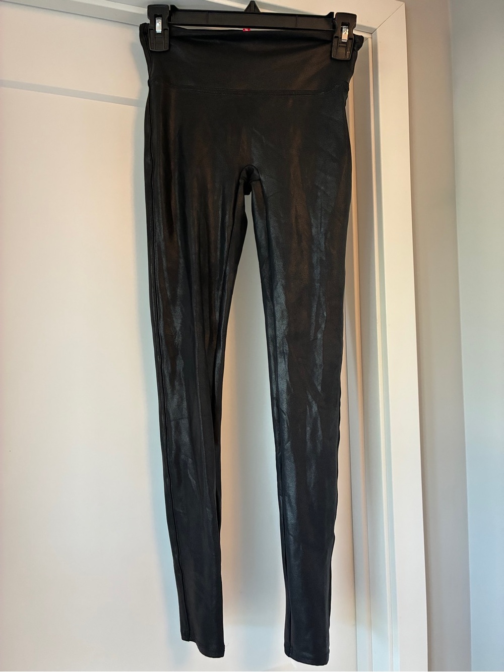 SPANX Black Faux Leather Leggings